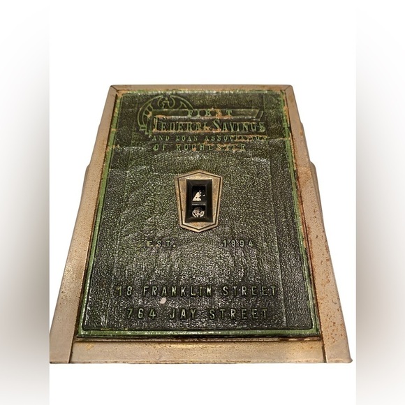 Vintage First Federal Savings Toy Coin Book Piggy Bank of Rochester USA TOY - Picture 5 of 14